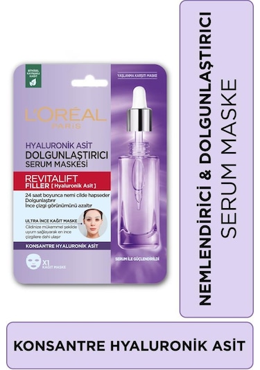 L'Oreal Paris Revitalift Filler Dolgunlaştırıcı Serum Maske 3'lü