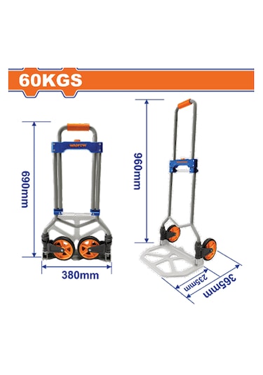 Wadfow Katlanır Taşıma Arabası 60 Kg Taşıma Kapasitesi