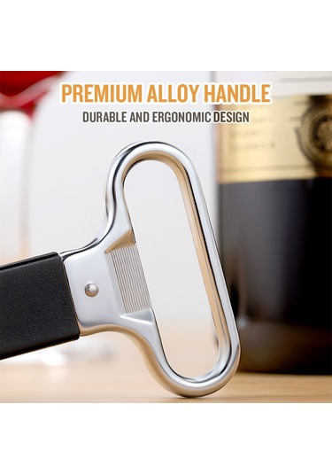 Mufunye "4'lü Profesyonel Şarap Açacağı Seti - Zorlu Mantarlar İçin Özel Tasarım" Gümüş