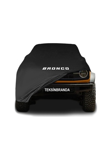 Ford Bronco 6 Four Door Siyah Kumaş Araba Brandası Logolu Penye Branda Oto Branda