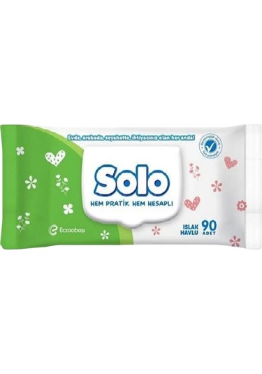 Solo Islak Havlu Bahar Tazeliği Kapaklı 90'lı Tekli