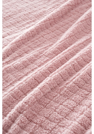 Tek Kişilik Wellsoft Battaniye - Yumuşak, Polar, Peluş Battaniye - 160x210 Cm Pudra Pudra