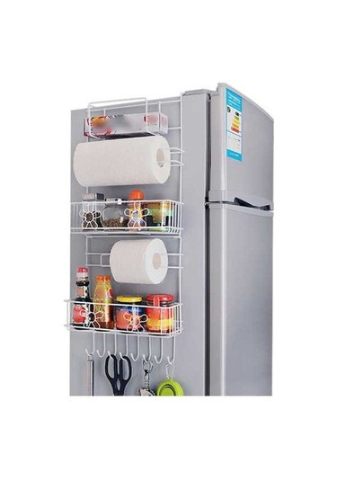 Pazly Çok Katmanlı Buzdolabı Depolama Rafı Yan Raf 1 Beyaz - Pratik Ve Estetik Depolama Çözümü 1