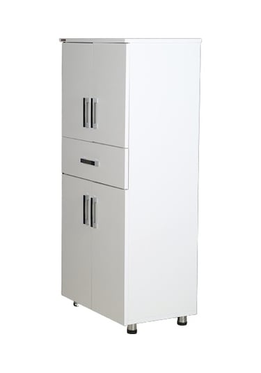 Çok Amaçlı Dolap Hard Parlak Beyaz Suntalem 4raf 1çekmece Kutu Sevk 180 El Yapım Beyaz