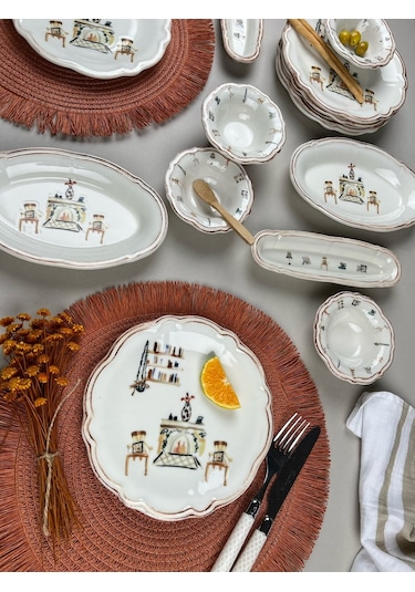 Porser Fulya Faylinn Kahvaltı Takımı 6 Kişilik 14 Parça Fly14kahp Çok Renkli