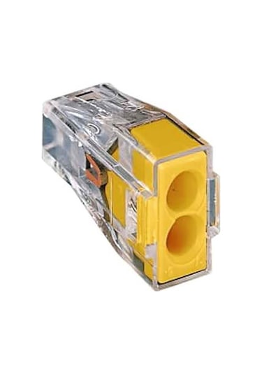 Koodmax 100 Adet Pct-102 2 Pinli İtmeli Hızlı Kolay Kablo Tel Birleştirici Konnektör Vidasız Klemens