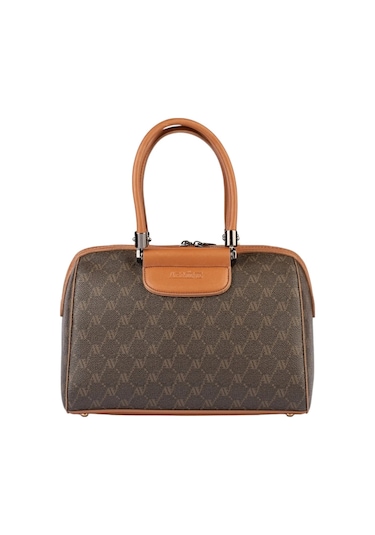 Armine 396 Kadın Omuz Çantası Kahve Noktalı Kahverengi