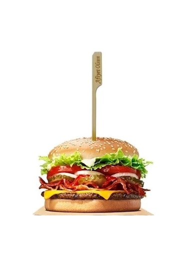 Yassı Afiyet Olsun Çöp Şiş 20 Cm 50 Adet