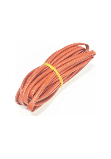 4mm H Class Cam Elyaf Örgü Silikon İzoleli Makaron 5 Metre, Çalışma -60/+250 Derece