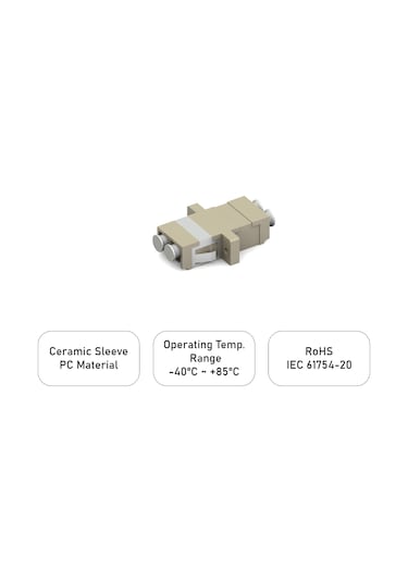 Alfafonet Lc/pc Dubleks Multimode Om2 Fiber Optik Adaptör 1 Paket - 25 Adet
