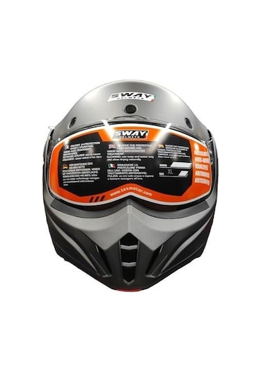 Sway Sw 907 Stratos 180 Çene Açılır Motosiklet Kaskı Gri