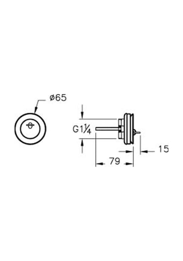 VitrA A45137 Lavabo Yuvarlak Süzgeci.Sabit