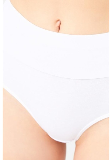 Pamuklu Yüksek Bel Toparlayıcı Kadın Tanga Külot 3'lü Paket Renkli-1 Çok Renkli