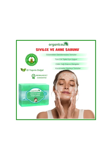 Organicsun Akne ve Sivilce Karşıtı Sabun 2 x 140 G