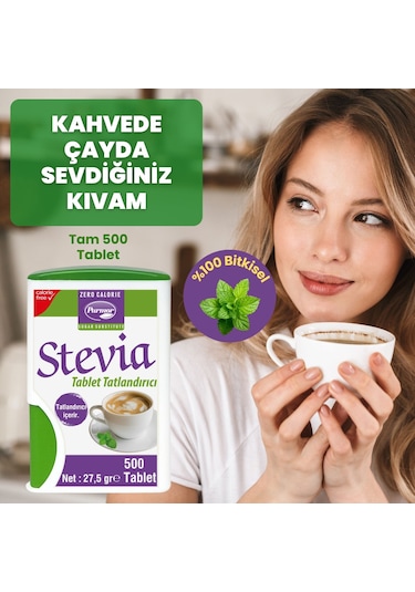 Parmor Stevia Tablet Tatlandırıcı 500'lük Kutu Tekli