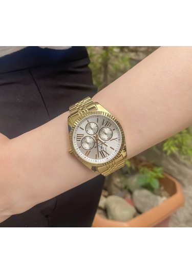 Daniel Klein Dke.1.10847-2 Exclusive Tüm Fonksiyonlar Aktif 3 Atm Suya Dayanıklı Altın Renk Kadın Kol Saati Altın