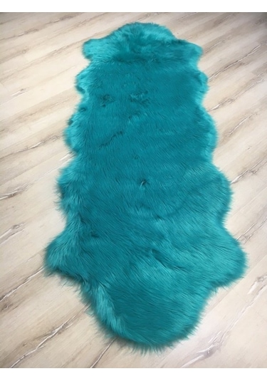 Doğuş Peluş Halı Apost Turkuaz 75 x 200Cm Post Halı Yolluk