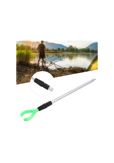 Skycity Alüminyum Halka Çubuk Tutucu, Kısa Uzunluk Ayarlanabilir, Toprak Sokucu, Dayanıklı, Hafif, Balıkçılık Aksesuarı - 50cm