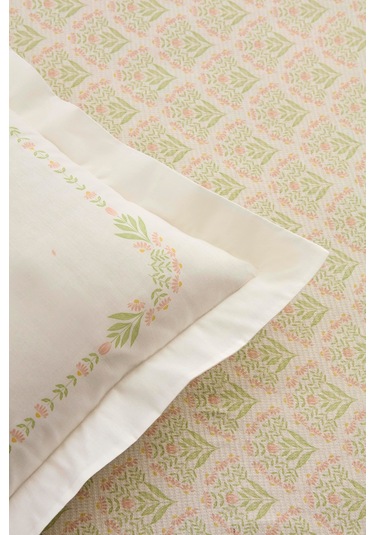 Kaşmir Home Daisy %100 Pamuk Çift Kişilik Pike Takımı Somon Somon