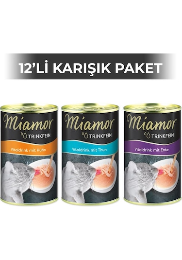Miamor Karışık Yetişkin Kedi Çorbası 12 x 135 ML