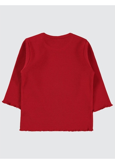 Civil Baby Kol Ucu Detaylı 6-18 Ay Sweatshirt - Kırmızı