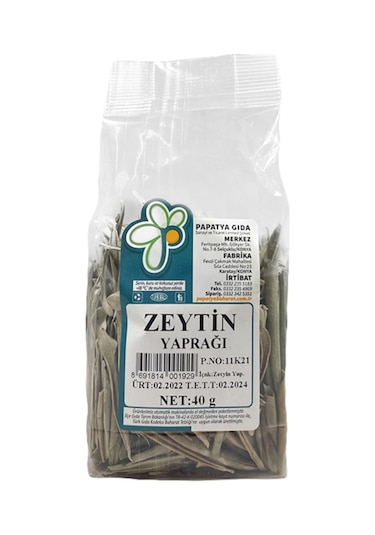 Papatya Gıda Zeytin Yaprağı 40 G