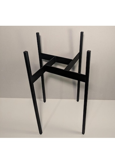 Çiçek Sehpası Metal Saksılık Modeli  Çiçeklik Standı Siyah