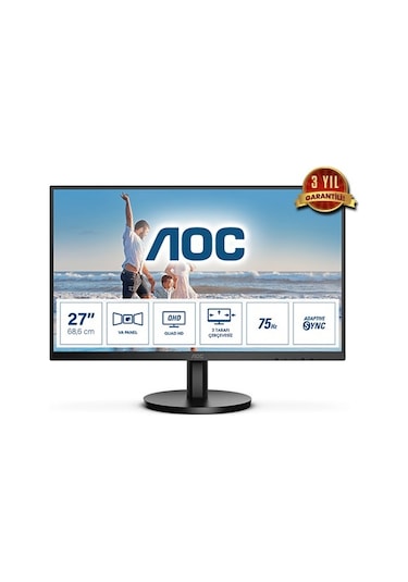 Aoc Q27B3MA 27" 4 MS 75 Hz HDMI Adaptive Sync Antiglare QHD VA LED Monitör