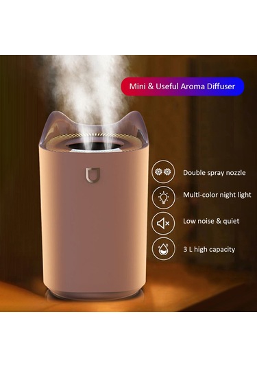 Cbtx Çift Püskürtme Hazneli Hava Nemlendiricisi DC5 V 4 W 3000 ML