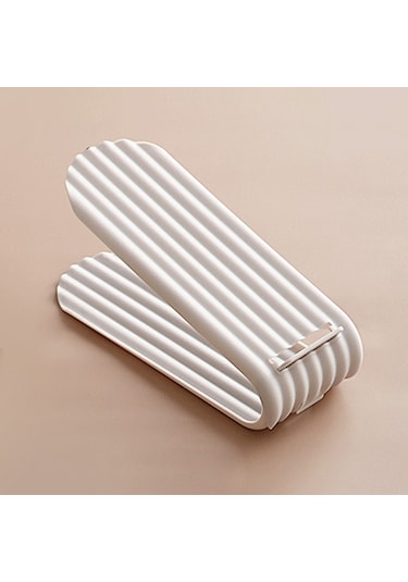 Kosona Gri İki Katlı Ayarlanabilir Ayaklık Depolama Rahati - Ev Ve Dormitory İçin Organize Edici Terlik/spor Ayakkabı Rafı Diğer