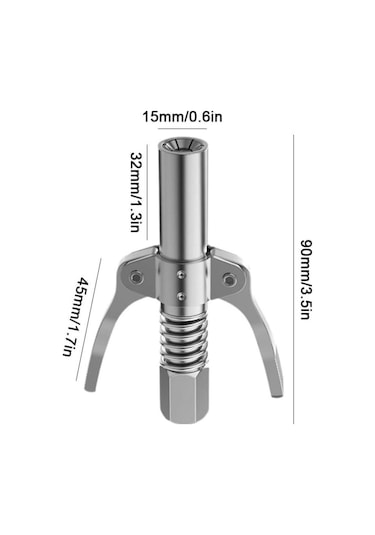 Çift Mandallı Gres Pompası Ucu 12.000 Psı