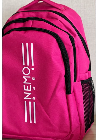 Nemo Bags Unisex Pembe Sırt Çantası Büyük Boy Okul Spor Çantası