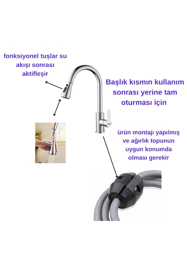 Faumix FL99 Krom Spiralli Sıcak Soğuk Su Girişli Mutfak Bataryası
