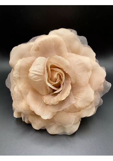 Amely Rid Büyük Ve İri Kumaş Gül Rengi Broş Tokası 175051154 Bej