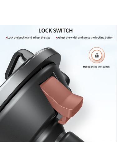 Yifomall Araç Telefon Tutucu 360 Döner - Navigasyon İçin Kolay Erişim, Tek Elle Kaldırma, Sabit Tutma Ve Gizlenebilir Park Numarası Pembe