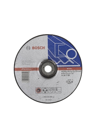 Bosch Expert For Metal Bombeli Taşlama Diski 230 x 8.0 MM - 2608600386
