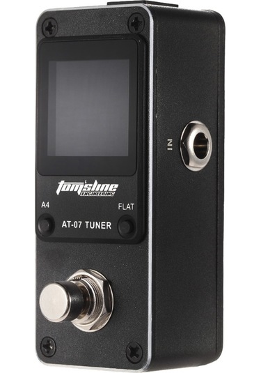 Xindoker Aroma At-07 Tam Metal Kasa Elektro Gitar Tünleyici, Doğru Bypass, 430-450hz Aralığı, Ekran Göstergeli Tek Blok Efekt Pedalı