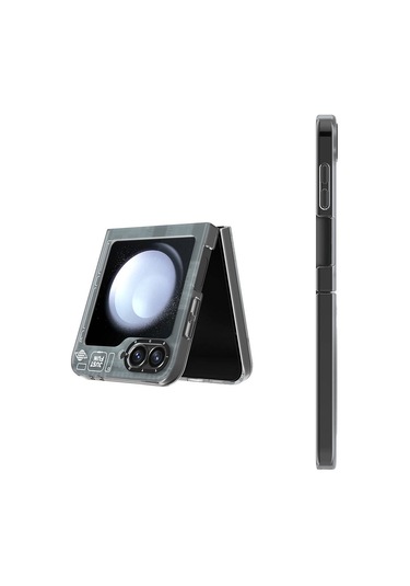 Galaxy Z Flip 6 Uyumlu Kılıf Magsafe Şarj Özellikli Youngkit Technology Serisi Kapak Siyah