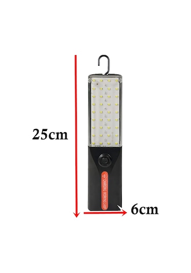 Mıknatıslı 44 Led Süper Parlak 5 Modlu Güneş Enerjili Işıldak Siyah