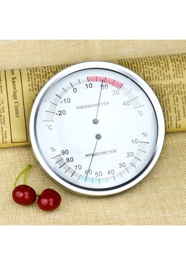 Suofeng 132mm Çift Metal Termometre - Mekanik İklim Ölçer, Atölye Ve Eczane İçin Sıcaklık Nem Göstergesi