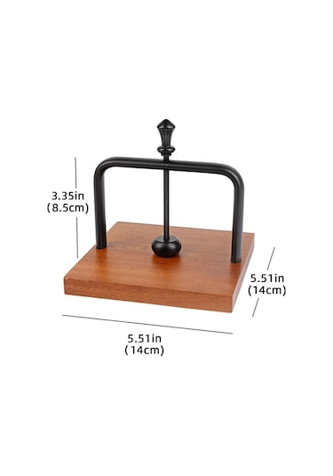 Homyl Tezgah Peçetelik Masa Üstü Mendillik Ahşap Taban Dekoru Siyah