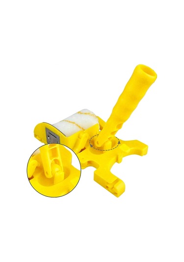 Temiz Kesim Boya Kenar Fırçası, Çok İşlevli Çıkarılabilir Temizleme Fırçası Duvar Tavan İçin Güvenli Aletler 1 Set Uzun Saplı