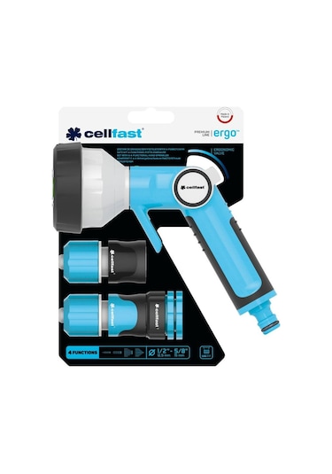 Cellfast Ergo 4 Fonksiyonlu Hortum Sulama Başlığı Seti