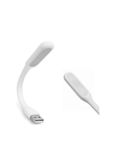 Usb Led Lamba 15cm Beyaz Renk Işık Portatif Taşınabilir Gece Lambası Masa Aydınlatma