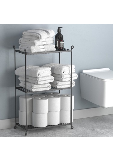 Teknotel Üç Katlı Metal Düzenleyici Ayakkabılık Havluluk Saksılık