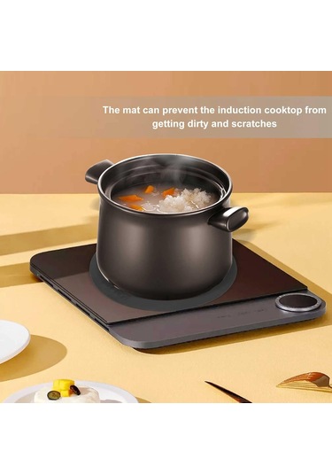 Fosenze 5 Adet Silikon Isıya Dayanıklı Kaymaz Tutucular - Daire Şekilli 22cm Elektromanyetik Ocak Koruyucu Yalıtkan Önleyici