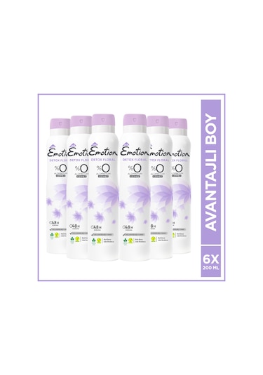 Emotion  Floral Kadın Sprey Deodorant 6 x 200 ML