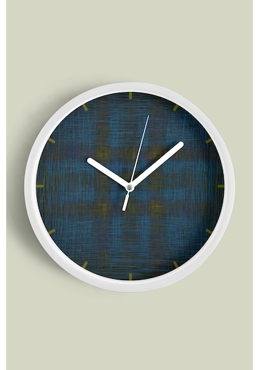 Modern Tasarım Duvar Saati - 25cm - Önü Camlı Beyaz Kasa - Sessiz Mekanizma-jh0571 Beyaz