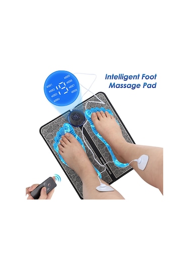 Anjiexun Elektrikli Ayak Masaj Aleti, Ayak Sağlığı Masaj Aleti, Ems Ayak Masaj Aleti Siyah