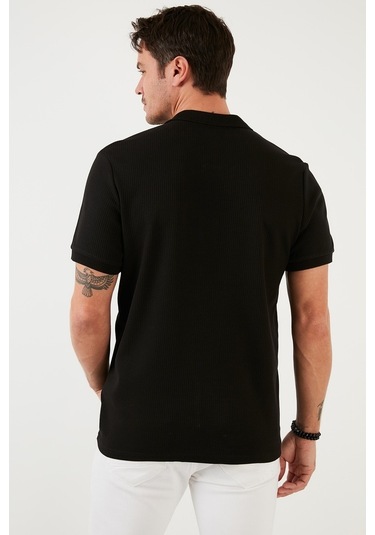 Buratti Pamuklu Regular Fit Düğmeli Erkek Polo Yaka T Shirt 5902281 Siyah
